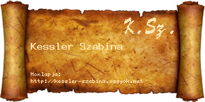 Kessler Szabina névjegykártya